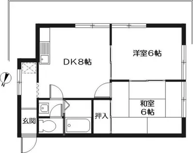 巽ハイツ【1階】の間取り