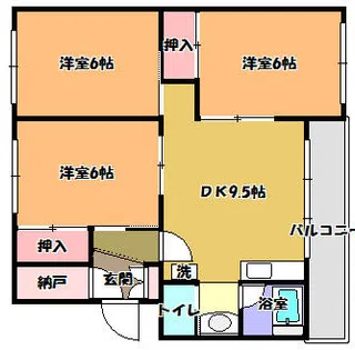 KTハイツ【205号室】の間取り
