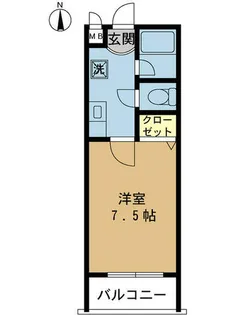 パレ北昭和【1階】の間取り