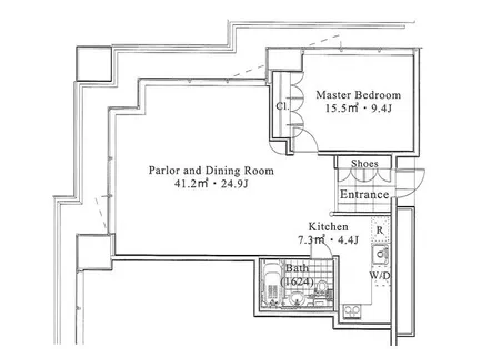 兵庫県神戸市中央区熊内橋通7丁目【マンション】の間取り