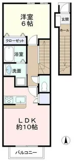 ヴィラノール平中【2階】の間取り