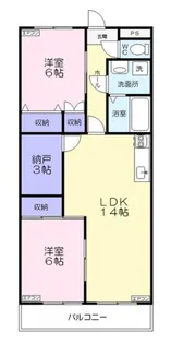 愛知県豊橋市飯村北3丁目【マンション】の間取り