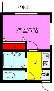 コスモスヴィラ済藤【203号室】の間取り