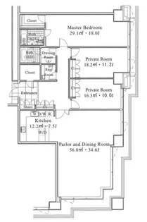 神戸芸術センター【18階】の間取り