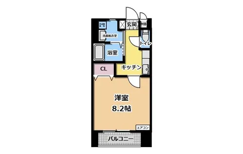 ラフィネ服部【203号室】の間取り