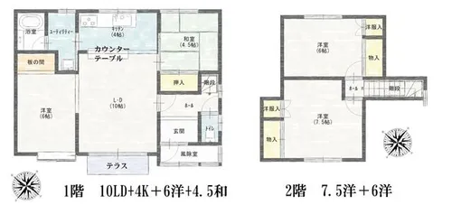 北海道岩見沢市幌向北一条1丁目【一戸建】の間取り