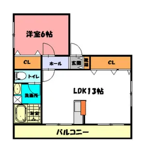 第1ナカニシコーポ【2階】の間取り
