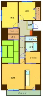 クレールゆりがはら【201号室】の間取り