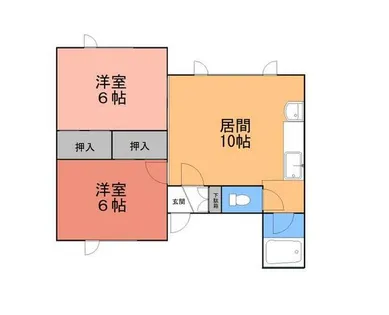 北海道小樽市花園4丁目【アパート】の間取り