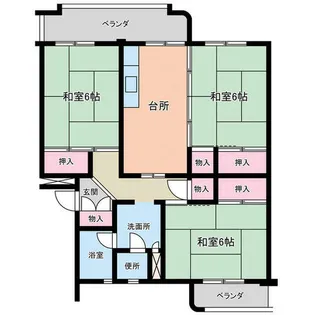 北九州市住宅供給公社 浅野団地【1号室】の間取り