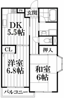 大阪府東大阪市西鴻池町2丁目【マンション】の間取り