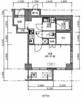 寺田町プレイス1【204号室】の間取り