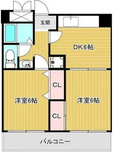 第二西政マンション【2階】の間取り