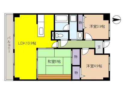 ベレッツァ芦屋Ⅰ【2階】の間取り