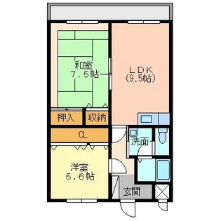 スペリオN【106号室】の間取り
