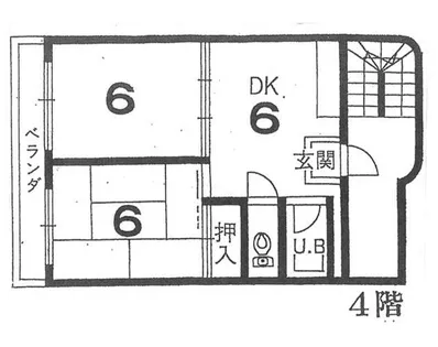 メゾンみゆき【4F号室】の間取り