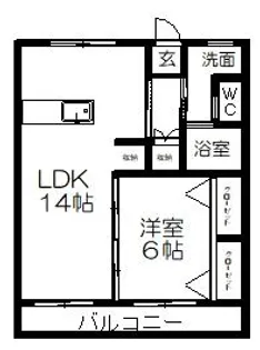 セキハイツ【303号室】の間取り