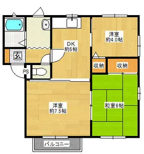 新町ヒルズ B棟【2階】の間取り