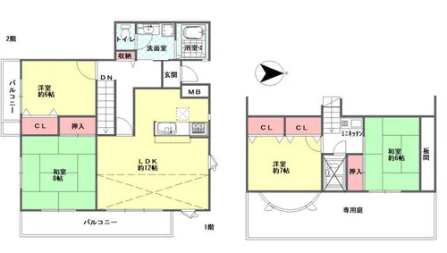 パークヒルズくすの木坂3-2号【1階】の間取り
