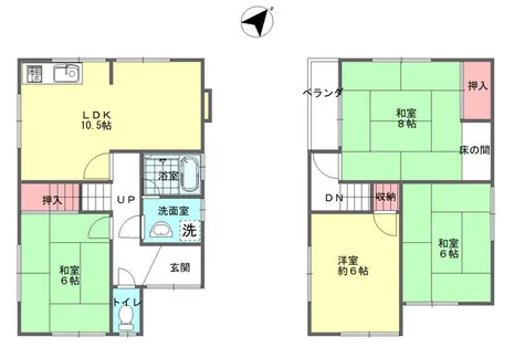 奈良県生駒市壱分町【一戸建】の間取り