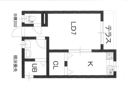 メゾン・ド須磨【B-202号室】の間取り