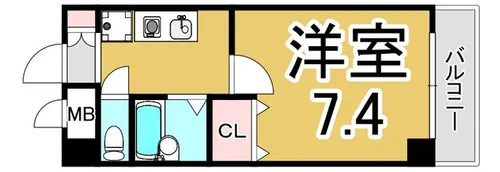 兵庫県神戸市長田区北町1丁目【マンション】の間取り