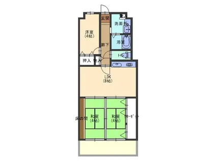 住吉公園パインクレスト【9階】の間取り