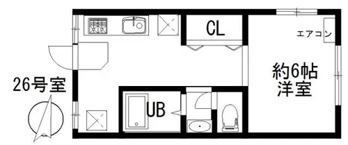 コンフォール北野【2階】の間取り