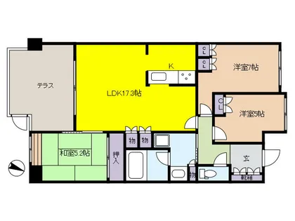 プレシェスト芦屋【1階】の間取り