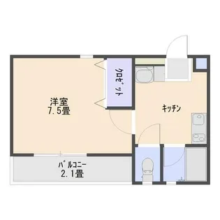 かでんハイツ【302号室】の間取り