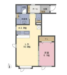 コモドハイツⅤ【201号室】の間取り