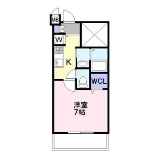 ラ・ガール福間【6階】の間取り