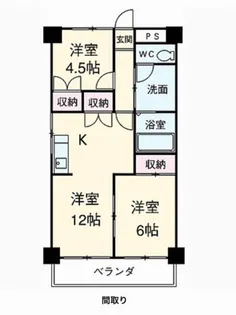 第3サンヨーマンション【3階】の間取り