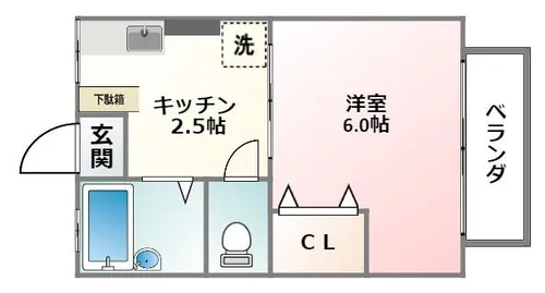 霞ハイム【102号室】の間取り