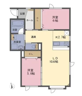 コモドハイツⅤ【203号室】の間取り