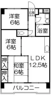 ロイヤルビレッジ山甚【302号室】の間取り
