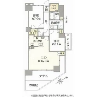 プラウド瑞穂陽明【2階】の間取り