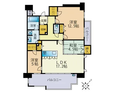 サンパーク黒崎中央レジデンス【8階】の間取り
