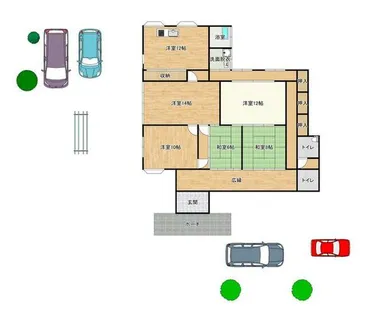 福岡県田川市大字伊田【一戸建】の間取り