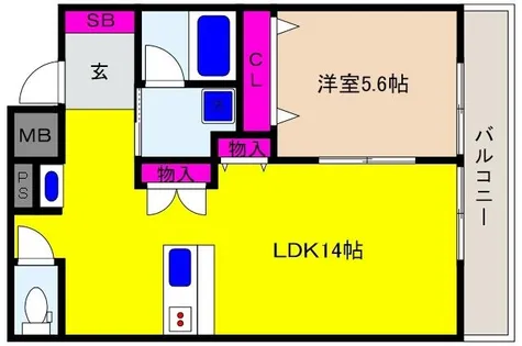兵庫県神戸市東灘区北青木4丁目【マンション】の間取り