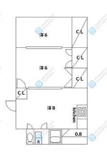 福岡県北九州市小倉北区長浜町【アパート】の間取り