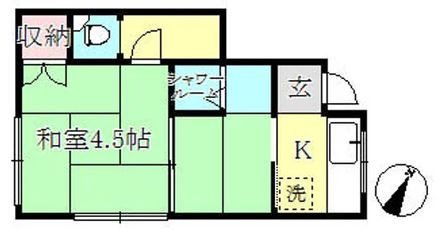 中村文化【1号室】の間取り
