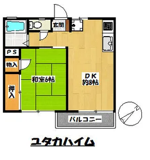 兵庫県三田市高次2丁目【アパート】の間取り