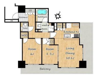 ザ・パークハウス久屋大通ローレルタワー【3階】の間取り
