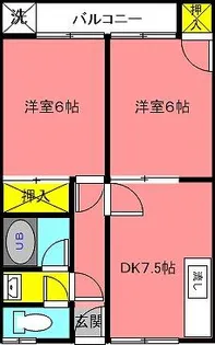 メゾン第2こぶし【2階】の間取り