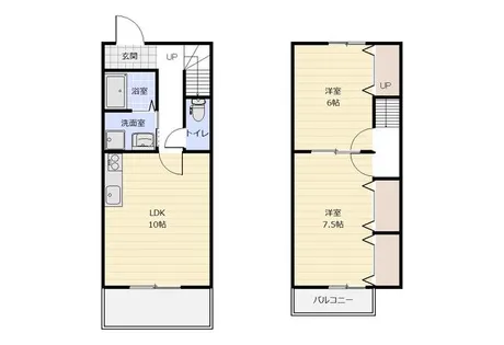 愛知県新城市石田字八幡【テラスハウス】の間取り