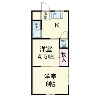 白菊荘【1号室】の間取り