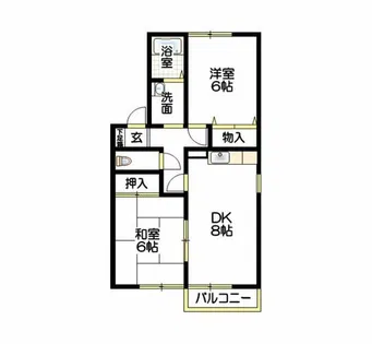 セジュールF【2階】の間取り