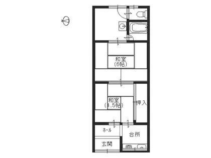 初小路住宅【10号室】の間取り