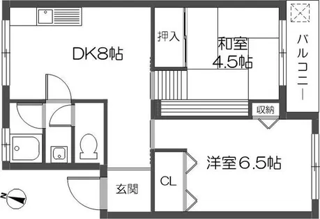 ハイツ桜ヶ丘【1階】の間取り